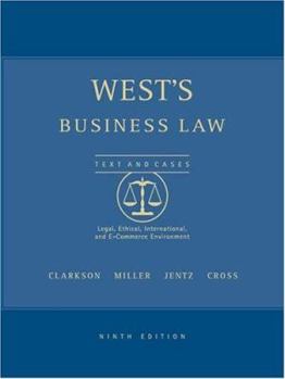 Hardcover West's Business Law: Text Cases: Legal, Ethical, International, and E-Commerce Environment [With Online Legal Research Guide] Book