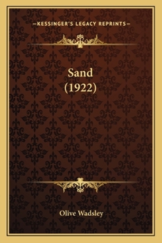 Paperback Sand (1922) Book