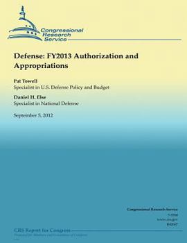 Paperback Defense: FY2013 Authorization and Appropriations Book