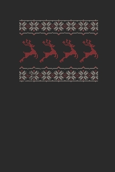 Paperback Ugly Christmas Deer: Blank Lined Notebook (6" x 9" - 120 pages) Christmas Themed Notebook for Daily Journal, Diary, and Gift Book