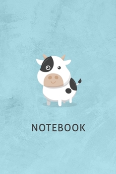 Paperback Cute Cow Animal Notebook Birthday Gift: Lined Notebook / Journal Gift, 120 Pages, 6x9, Soft Cover, Matte Finish Book