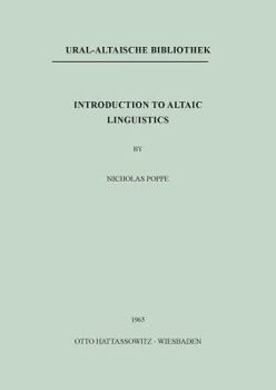 Paperback Introduction to Altaic Linguistics Book