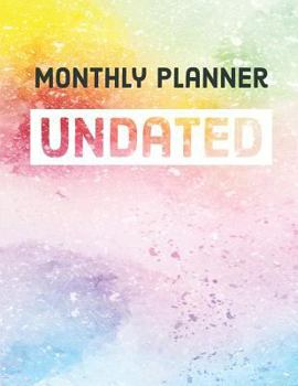Paperback Undated Monthly Planner: 24 Month Calendar with Notes Pages 8.5 x 11 Inches (Volume 7) Book