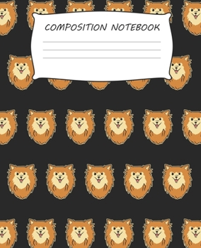 Paperback Composition Notebook: Dog Lover Pomeranian Pattern Composition Notebook 100 College Ruled Pages Journal Diary Book