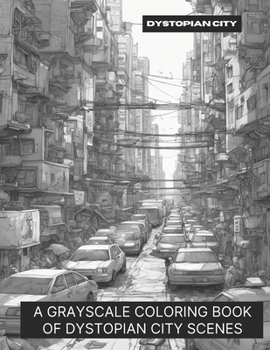 Dystopian City: A Grayscale Coloring Book of Dystopian City Scenes