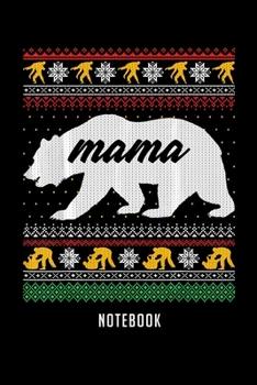 Paperback Notebook: Jiu jitsu mama bear ugly christmas Notebook-6x9(100 pages)Blank Lined Paperback Journal For Student-Jiu jitsu Notebook Book
