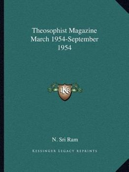 Paperback Theosophist Magazine March 1954-September 1954 Book