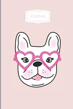 Paperback Journal: Cute Frenchie Dot Grid Journal Gift Notebook, Pink Dotted Grid Bullet Notebook, French Bulldog 6x9 Notebook, Journal F Book