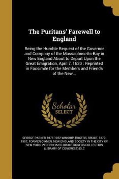 Paperback The Puritans' Farewell to England Book