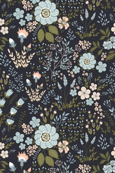 Navy Floral: Lined Journal