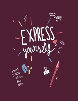 Express yourself: Express yourself on red cover and Dot Graph Line Sketch pages, Extra large (8.5 x 11) inches, 110 pages, White paper,