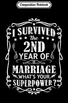 Composition Notebook: 2 Years Wedding Marriage Anniversary Couple Gifts  Journal/Notebook Blank Lined Ruled 6x9 100 Pages