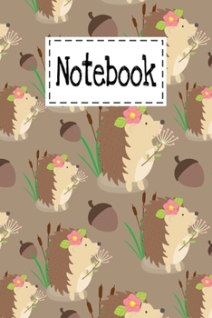 Notebook: Little Hedgehog Gifts Cartoon Themed Cover Lined Notebook For Girls Women kids Boys Teens For Taking notes & Ideas - Cute Gifts For Hedgehog lovers.