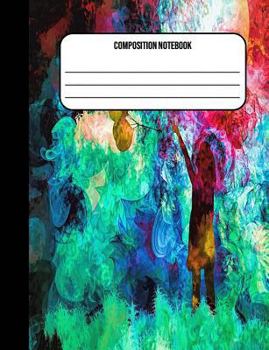 Paperback Composition Notebook: Abstract Girl 100 Ruled Pages (7.44 x 9.69) Book