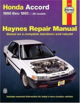 Paperback Honda Accord 1990-1993 Book