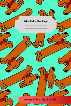 Paperback Dog Sloth Theme Wide Ruled Line Paper Book