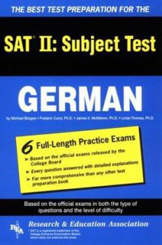 Paperback The Best Test Preparation for the SAT II, Subject Test, German Book