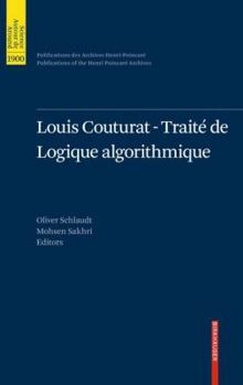 Hardcover Louis Couturat -Traité de Logique Algorithmique Book