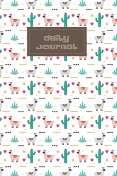 Paperback Daily Journal: Blank Lined Daily Llama Journal Book