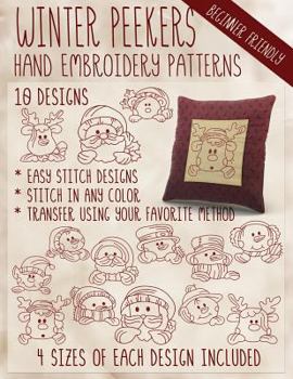 Paperback Winter Peekers Hand Embroidery Patterns Book