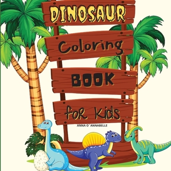 Paperback Dinosaur coloring book for kids Book