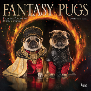 Calendar Fantasy Pugs 2024 Square Foil Book