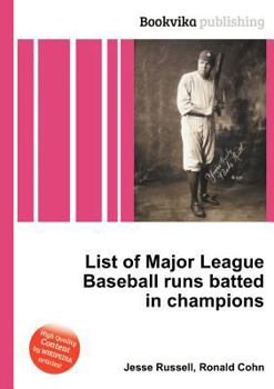 Paperback List of Major League Baseball Runs Batted in Champions Book