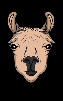 Notebook : Llama Head Illustration - 100 Graph Paper Pages - Soft Cover - Small Size - 5 X 8 Inch
