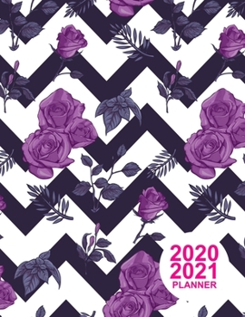 Paperback 2020 2021 Planner: Simple Colorful Design Book, 8.5" x 11" Two Year 2020-2021 Calendar Planner, Monthly Schedule Organizer (24 Months Act Book