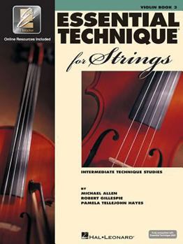 Paperback Essential Technique for Strings with Eei: Violin (Book/Media Online) Book