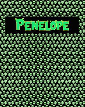 120 Page Handwriting Practice Book with Green Alien Cover Penelope: Primary Grades Handwriting Book