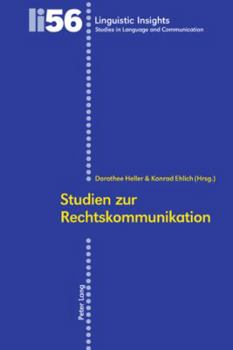 Paperback Studien zur Rechtskommunikation = Studien Zur Rechtskommunikation [German] Book