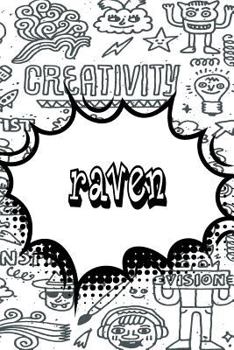 Raven: Personalized Doodle Isometric DOT Paper Notebook featuring 120 pages 6"x9"