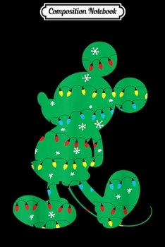 Paperback Composition Notebook: Disney Mickey Mouse Christmas Lights Journal/Notebook Blank Lined Ruled 6x9 100 Pages Book