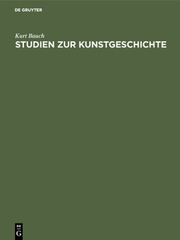 Hardcover Studien Zur Kunstgeschichte [German] Book