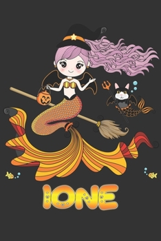 Ione: Ione Halloween Beautiful Mermaid Witch Want To Create An Emotional Moment For Ione?, Show Ione You Care With This Personal Custom Gift With Ione's Very Own Planner Calendar Notebook Journal