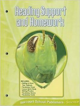Paperback Harcourt Science: Reading Support & Homework Student Edition Grade 6 Book