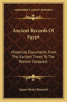 Paperback Ancient Records Of Egypt: Historical Documents From The Earliest Times To The Persian Conquest: The Nineteenth Dynasty V3 Book