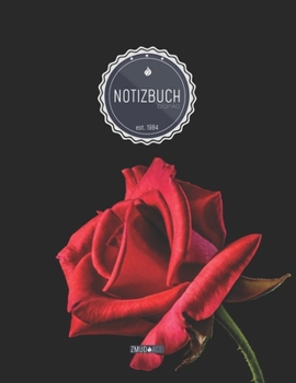 Paperback ZMUDACE Notizbuch Blanko: in DIN A4 Softcover - "ZB042 Rote Rose" -156 leere Seiten mit pers?nlichem Register + Seitenzahlen - Zeichenbuch, Skiz [German] Book