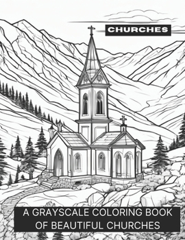 Paperback Churches: A Grayscale Coloring Book of Beautiful Churches Book