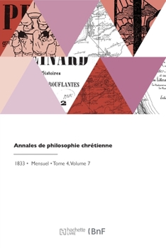 Paperback Annales de philosophie chrétienne [French] Book