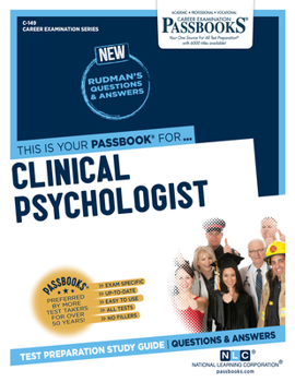 Paperback Clinical Psychologist (C-149): Passbooks Study Guide Volume 149 Book
