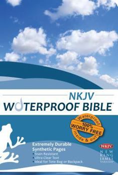 Paperback Waterproof Bible-NKJV-Blue Wave Book