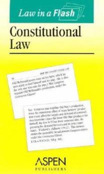 Cards Law in a Flash: Constitutional Law Book