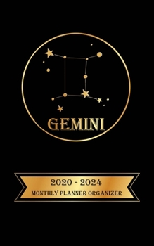 Monthly Planner Organizer: 5 Year Monthly Pocket Planner: 60 month Calendar for Academic Agenda Schedule, Zodiac Gemini Cover Design