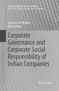 Paperback Corporate Governance and Corporate Social Responsibility of Indian Companies Book