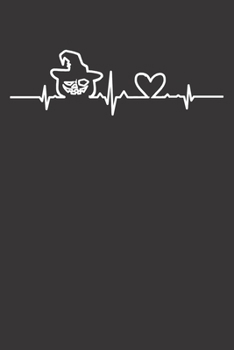 Paperback Notebook: Halloween Shirt Pumpkin Heartbeat Funny Love Dot Grid 6x9 120 Pages Book