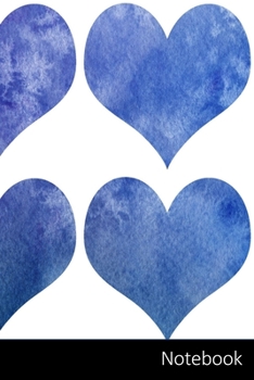 Notebook: Valentin,  Heart,  Watercolor,  Design Notebook / Journal / Diary / Composition book - 6 x 9 inches (15,24 x 22,86 cm), 150 pages, glossy finish.