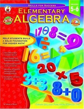 Paperback Elementary Algebra: Grades 5-6 Book