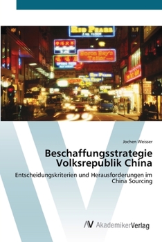 Paperback Beschaffungsstrategie Volksrepublik China [German] Book